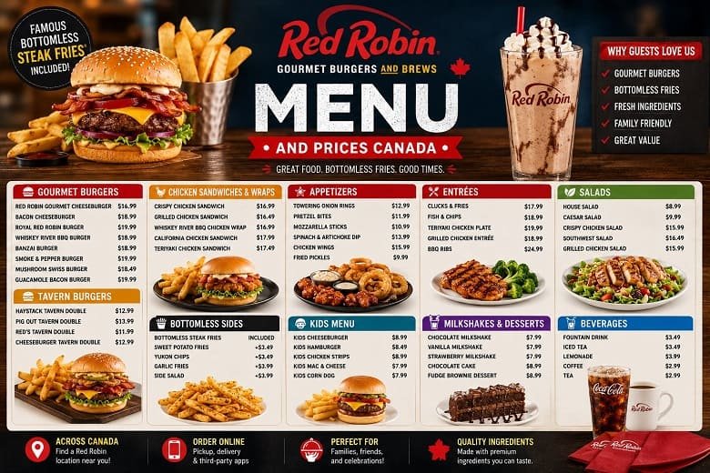 Red Robin Menu and Prices Canada
