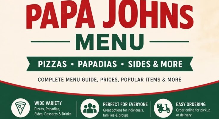 Papa Johns Menu Canada